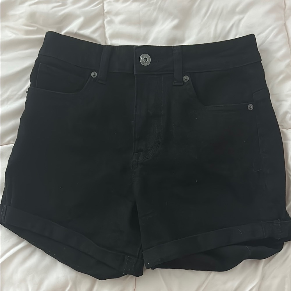 Black Jean Shorts